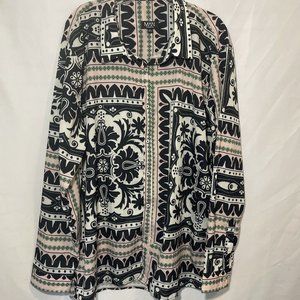 Boohoo Man Dress Shirt Long Sleeve Multi Color 4XL 100% Polyester Straight Cut